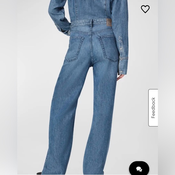 RAG & BONE RIVER FEATHERWEIGHT LOGAN HIGH RISE WIDE LEG JEANS 3 SIZES - Picture 3 of 12
